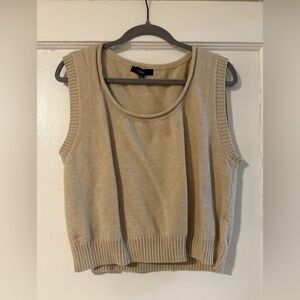 Lulu's Beige Knit Tank Top